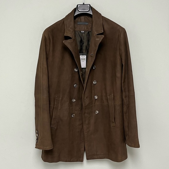 John Varvatos Cut-Away Double Breasted Coat Size EU 44 USA 34. NWT - Picture 2 of 16